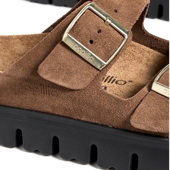 Birkenstock: Papillio Arizona Suede Platform sandal - Picture 2 of 7